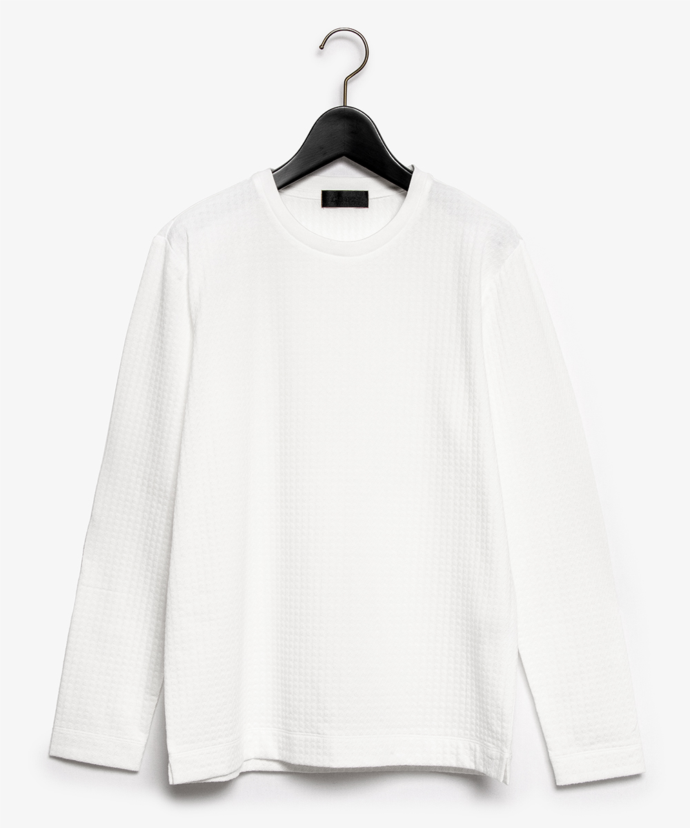 千鳥柄クルーネックドレスカットソー（Tシャツ）｜D'URBAN