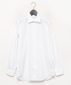 【Richard Jamesコラボ】ホワイトプレーンドレスシャツ(セミワイドカラー)