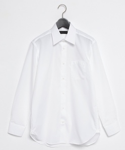 ホワイトブロードドレスシャツ(レギュラーカラー)