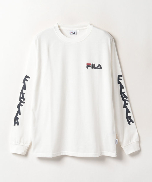 発泡ロゴプリント ロングスリーブTシャツ / ロンT メンズ|FILA（フィラ 