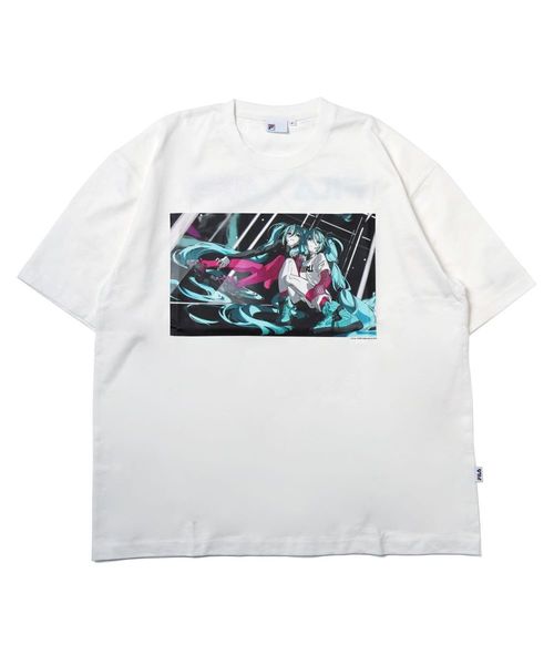 米山舞さんイラスト グラフィクTシャツ FILA×HATSUNE MIKU Illustration T－Shirt