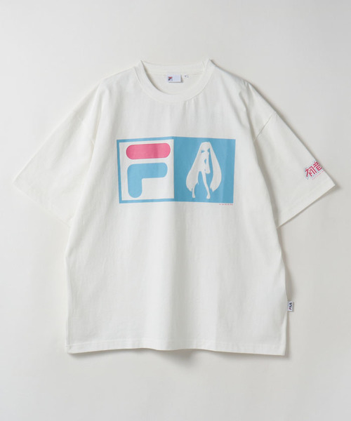 【コラボ】FILA×初音ミク コラボボックスロゴプリントTシャツ ユニセックス