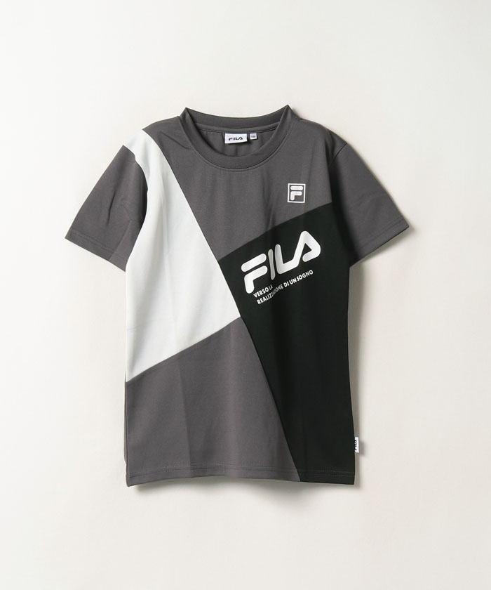キッズ】アシンメトリ―カラーブロック Tシャツ|FILA（フィラ）公式通販