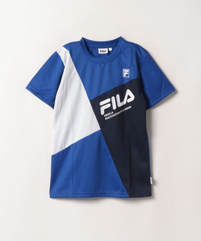 キッズ】アシンメトリ―カラーブロック Tシャツ|FILA（フィラ）公式通販