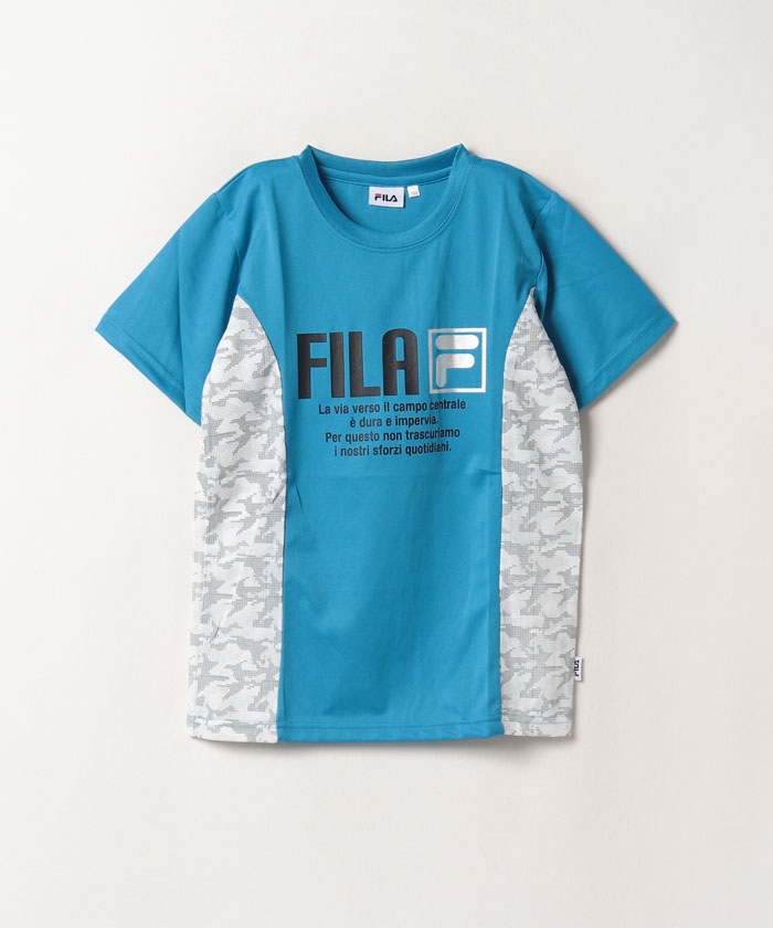 キッズ】カモフラージュ柄 サイド切替 Tシャツ|FILA（フィラ）公式通販