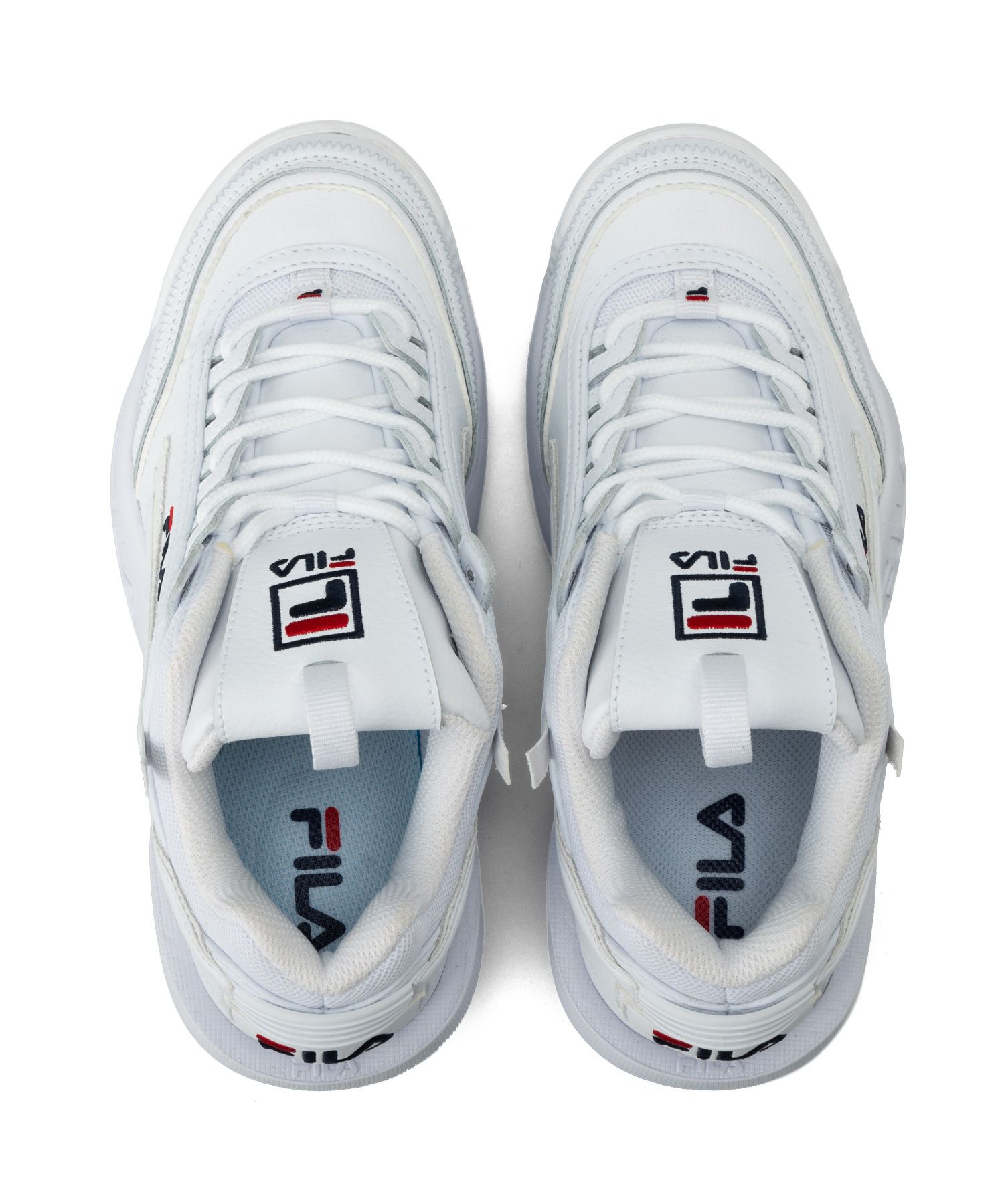 海外限定25.0cm FILA DISRUPTOR2 白フィラ 厚底スニーカー 新品