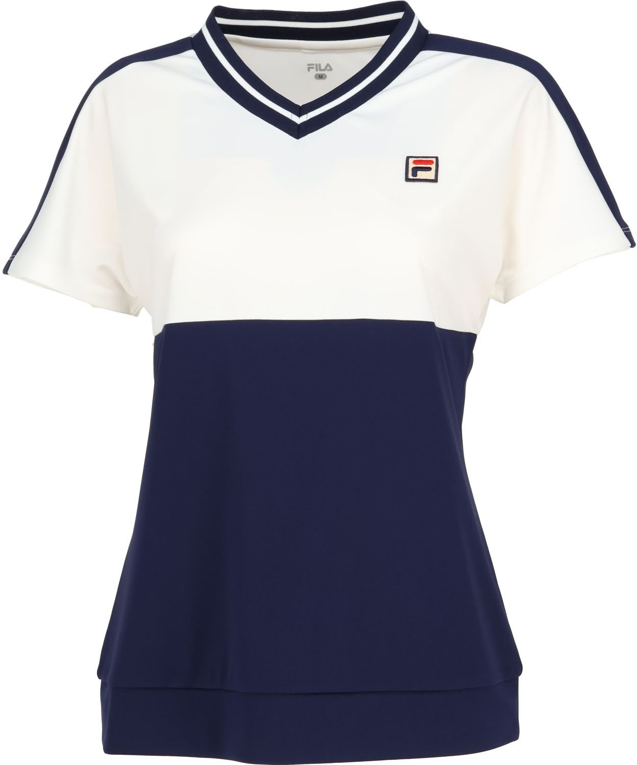 テニス】ツートーン VネックTシャツ レディース|FILA（フィラ）公式 