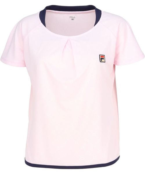 【テニス】デイジーエンボス 胸元タックTシャツ スポーツウェア レディース