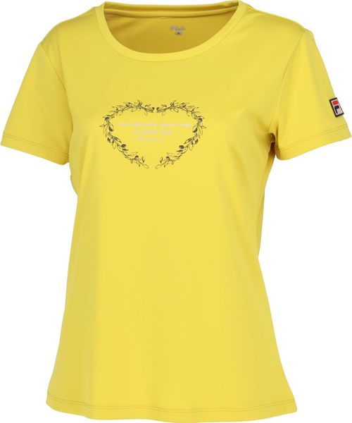 【テニス】ハート冠 ラメプリント Tシャツ レディース