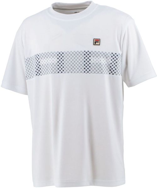 【テニス】切替Tシャツ 小紋水玉柄 スポーツウェア メンズ