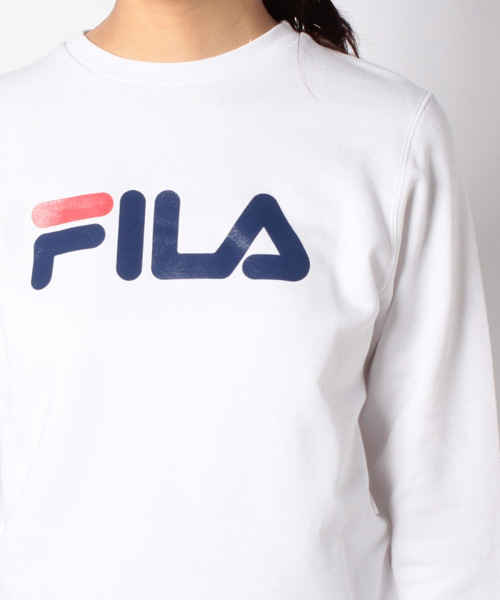 フィラ Fila トレーナー ボアロゴ FL6595 スウェット ホワイト XL