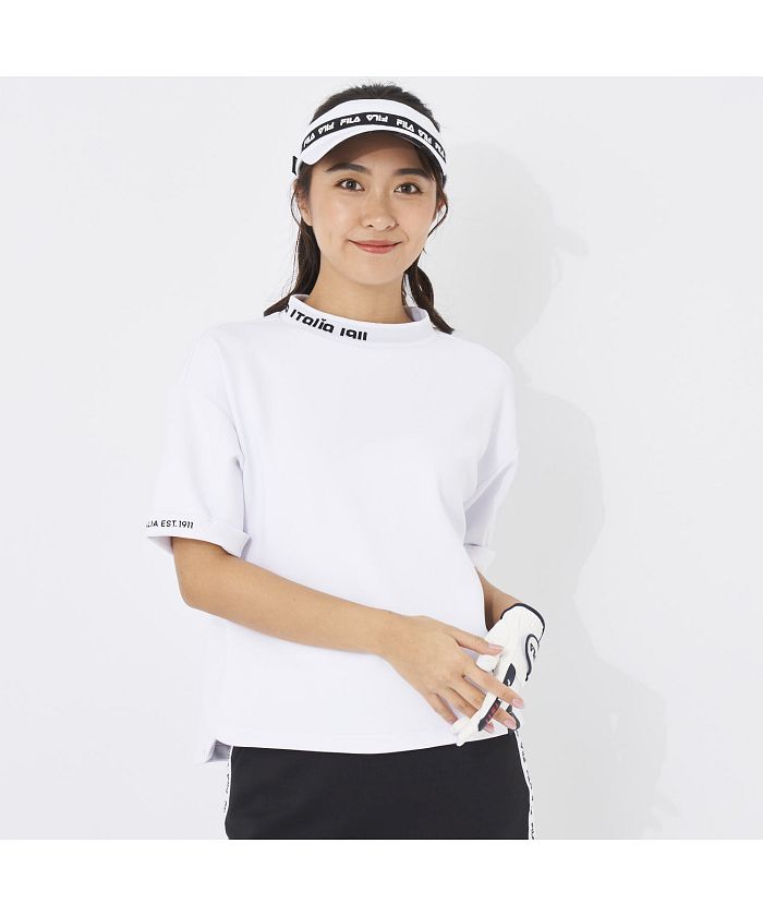 美品】FILA GOLF レディース ゴルフウェア 総柄 レッド Lサイズ