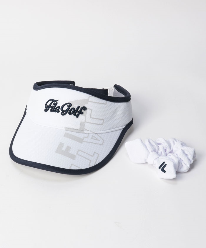 FILA GOLF　シュシュ付き腰高サンバイザー