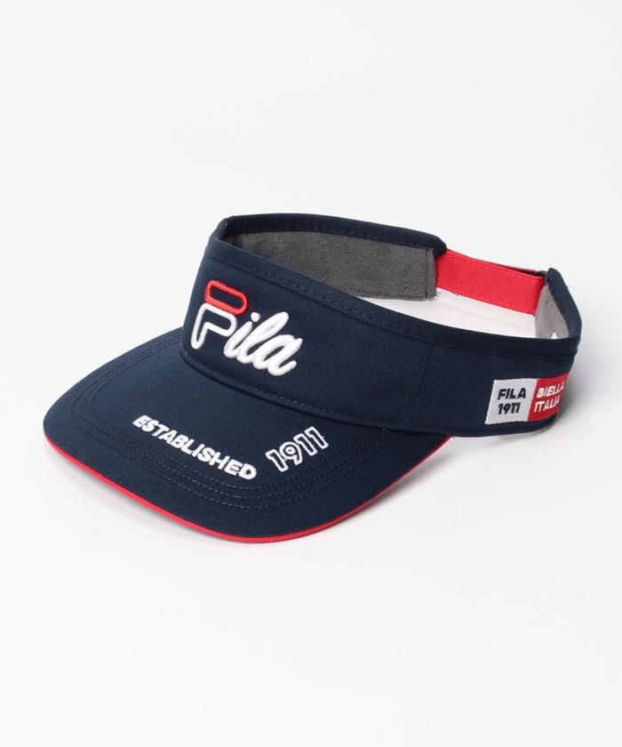 ゴルフ】ツイル 3Dロゴ刺繍 サンバイザー メンズ|FILA（フィラ）公式