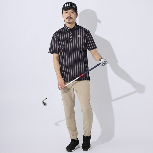 【ゴルフ】ECOカノコ ストライププリント半袖シャツ メンズ