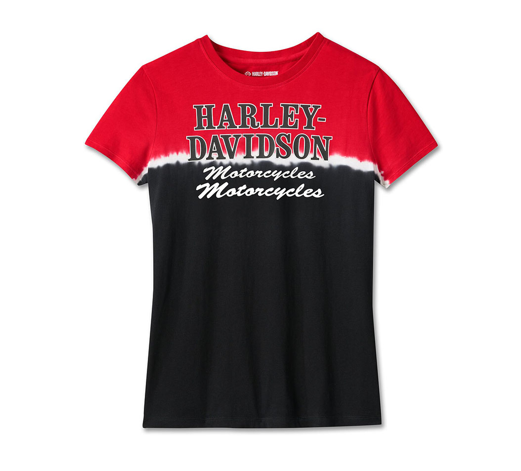 Women's】レッドハンディドディップダイTシャツ｜ハーレーダビッドソン公式オンラインショップ