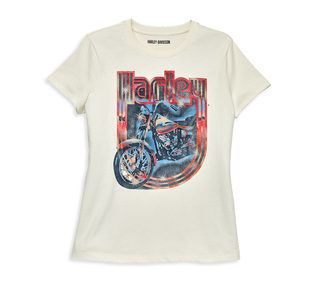 レトロバイク・グラフィックTシャツ【Women's】