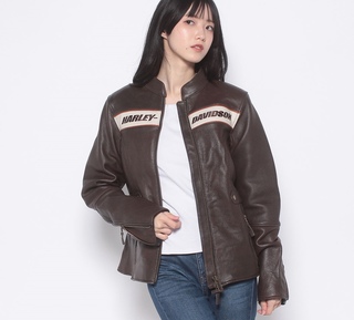 Classic Biker型押し加工レザージャケット【Women's】｜ハーレー 