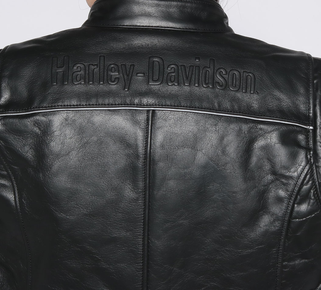 中綿Harley-Davidson ヴィンテージデザイン 中綿レザージャケット 牛革