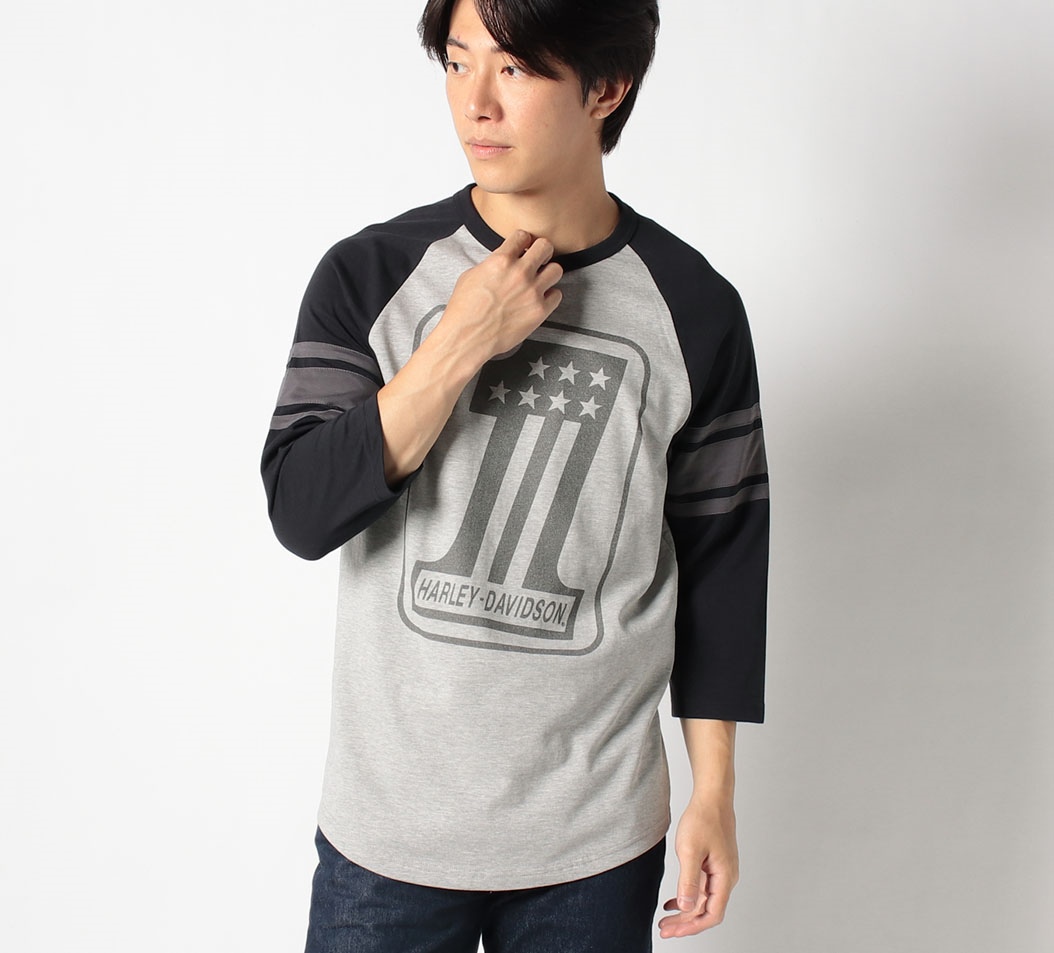 Men's】ナンバーワン3/4ラグランTシャツ｜ハーレーダビッドソン公式