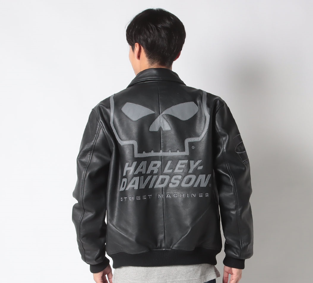 Harley Davidson/ビッグスカルレザージャケット - greenprint.co.mz