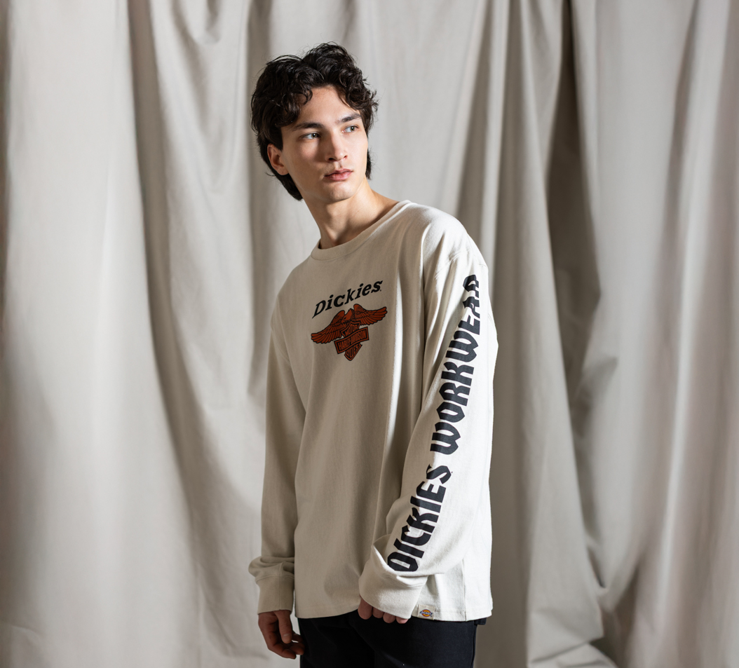 Dickies(R) x H-D(R)ヘビーウェイトLSイーグルTシャツ|ハーレー Dickies(R) x H-D(R)ヘビーウェイトLSイーグルTシャツ|ハーレー
