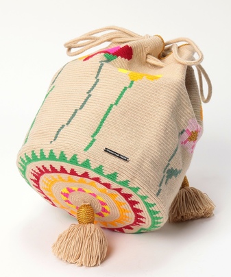 【Wayuu Bags】フラワーモチーフショルダーバッグ