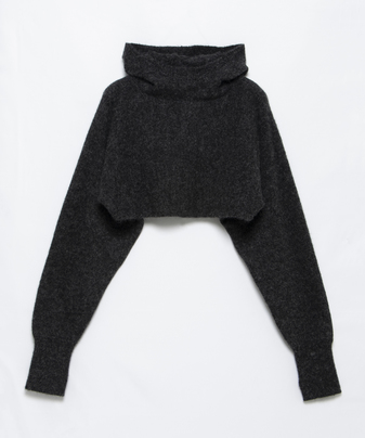 yblurhms/u[XzALPACA KNIT BALACLAVA SHORT PULLOVER