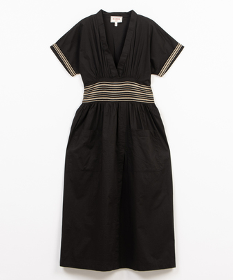 yIKORRE PARIS/CR[pzEMBROIDERIES COTTON DRESS