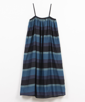 yIKORRE PARIS/CR[pzCOTTON SILK STRAP DRESS