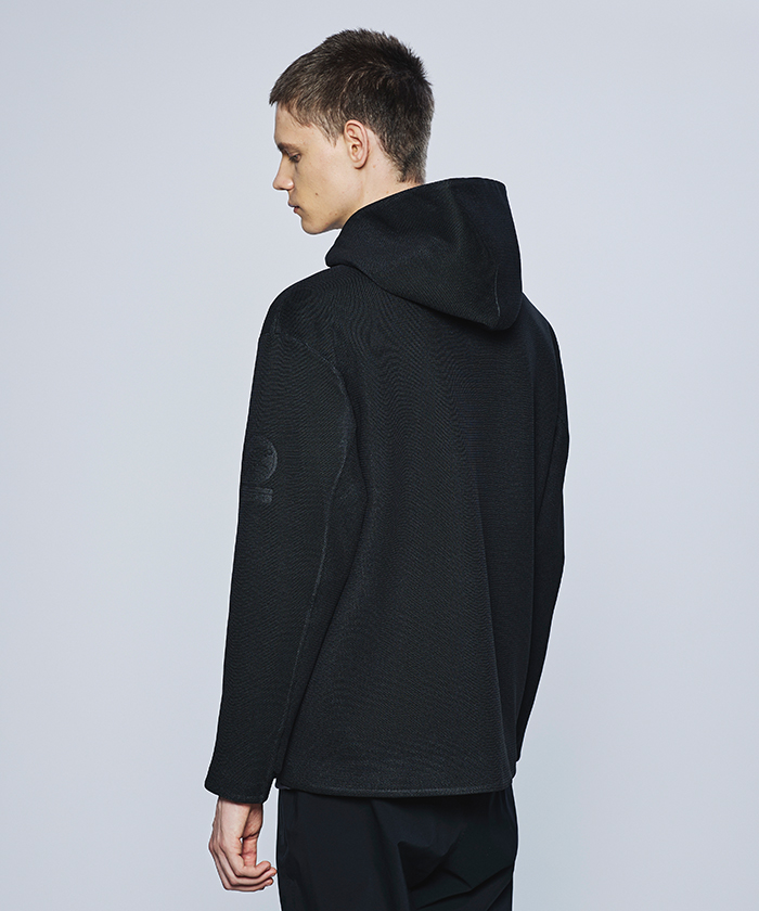 CRAFTED BY DESCENTE.LAB[ダブルラッセルフーディWJC24]ブラック