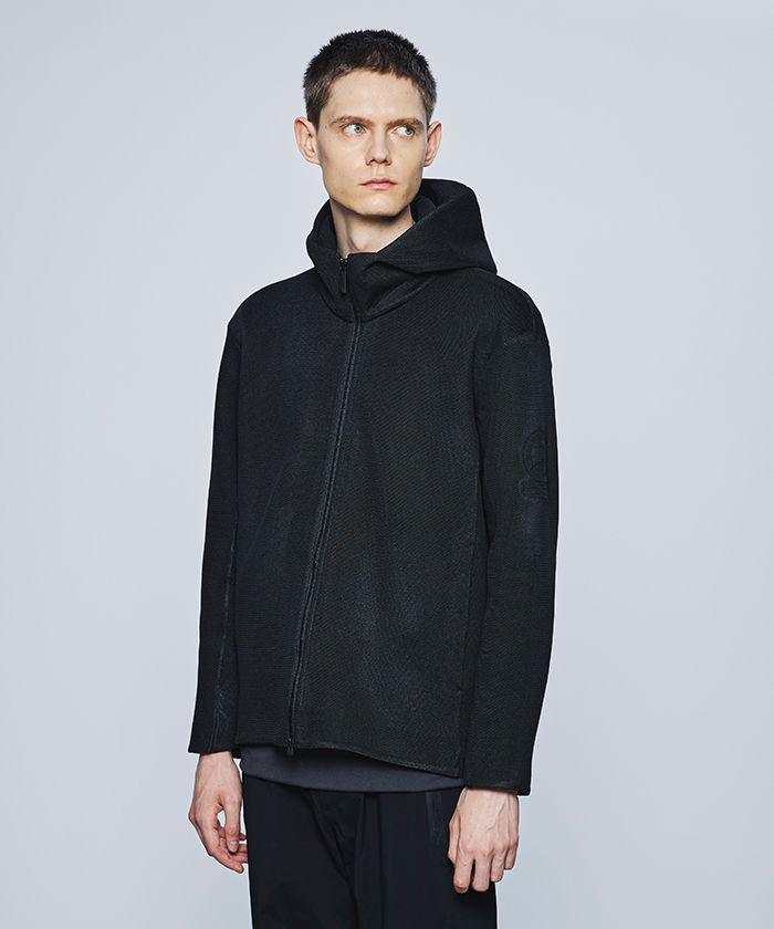 CRAFTED BY DESCENTE.LAB[ダブルラッセルフーディWJC24]ブラック