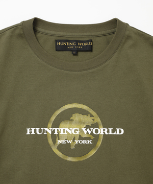 HUNTING WORLD ハンティングワールド シャツ カーキ 緑 ロゴ