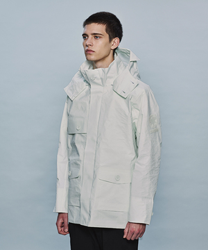 CRAFTED BY DESCENTE.LAB[ハードシェルフィールドジャケットXJK05]ホワイト6231600200メンズ