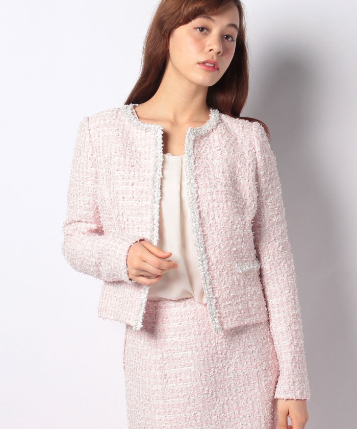 セットアップ対応商品 コットンファンシーツイード ジャケット Elisa Official Online Shop エリザ公式通販サイト