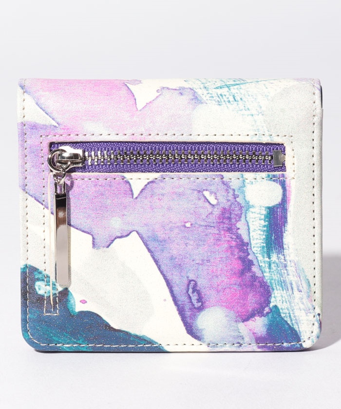 紫色の音階 二つ折り財布-