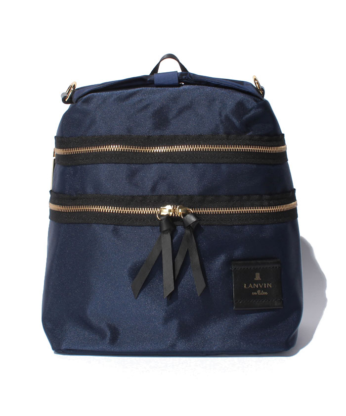 LANVIN en Bleu トロカデロ リボンモチーフ ナイロンリュック