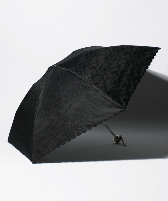 LANVIN COLLECTION 晴雨兼用折りたたみ傘 ”刺繍 ジャガードレース 