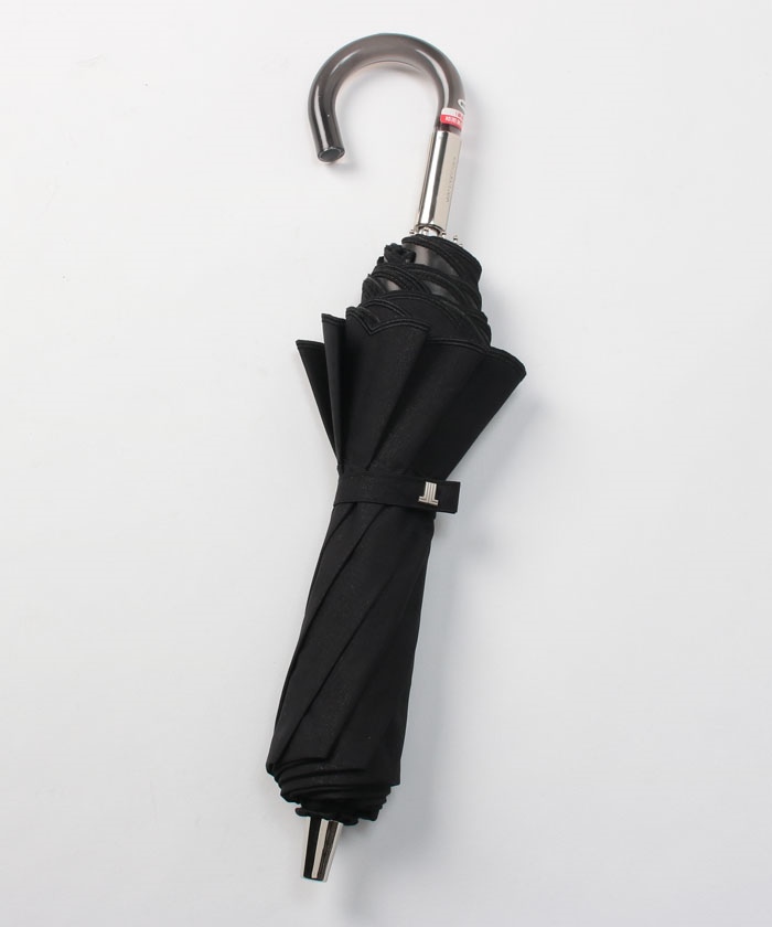 晴雨兼用折りたたみ日傘 ”シエスタスカラ刺繍フリル” - | LANVIN