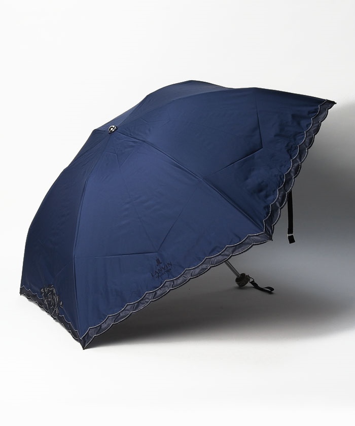 晴雨兼用折たたみ日傘 ”オーガンジー ローズカットワーク