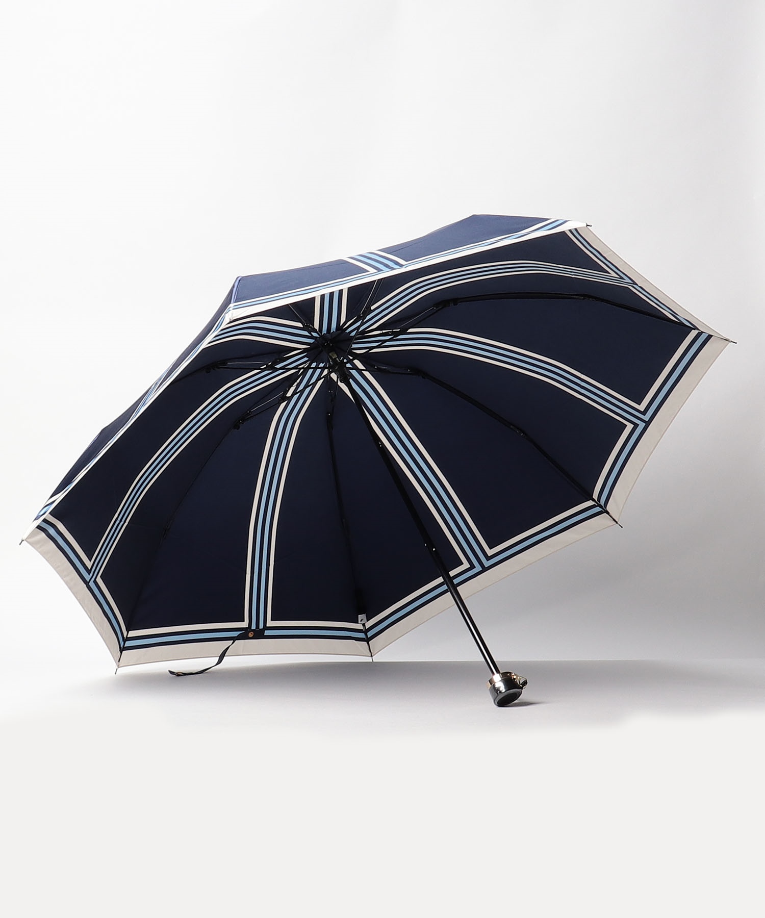 【雨傘】ランバン コレクション (LANVIN Collection) サテンプリント 折りたたみ傘 日本製