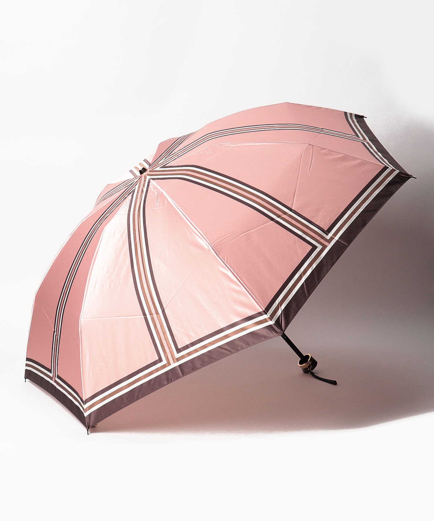 【雨傘】ランバン コレクション (LANVIN Collection) サテンプリント 折りたたみ傘 日本製
