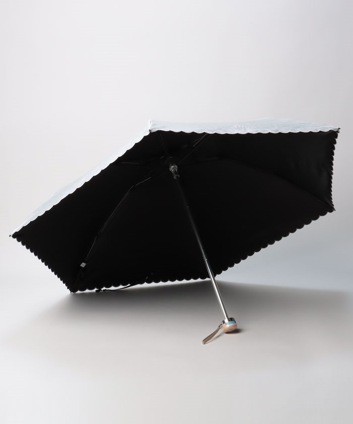 晴雨兼用折りたたみ日傘 ジャガードレース - | LANVIN COLLECTION 