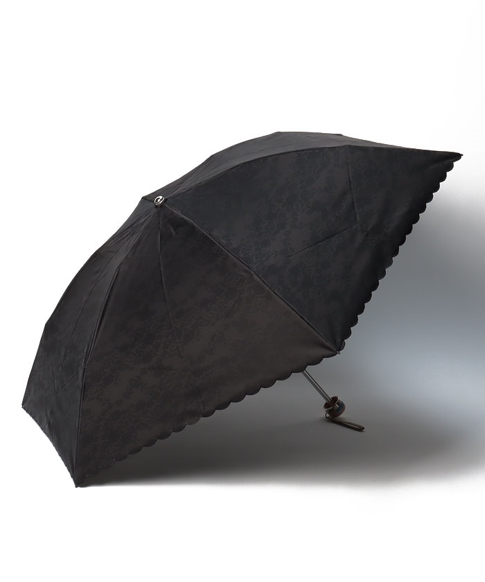 晴雨兼用折りたたみ日傘 ジャガードレース - | LANVIN COLLECTION 