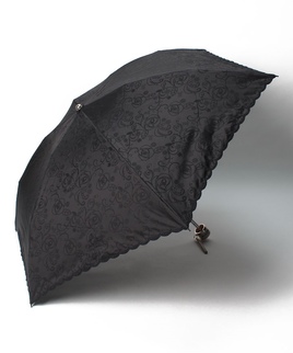 LANVIN CLLECTION（ランバンコレクション）晴雨兼用折りたたみ日傘　刺繍ローズ