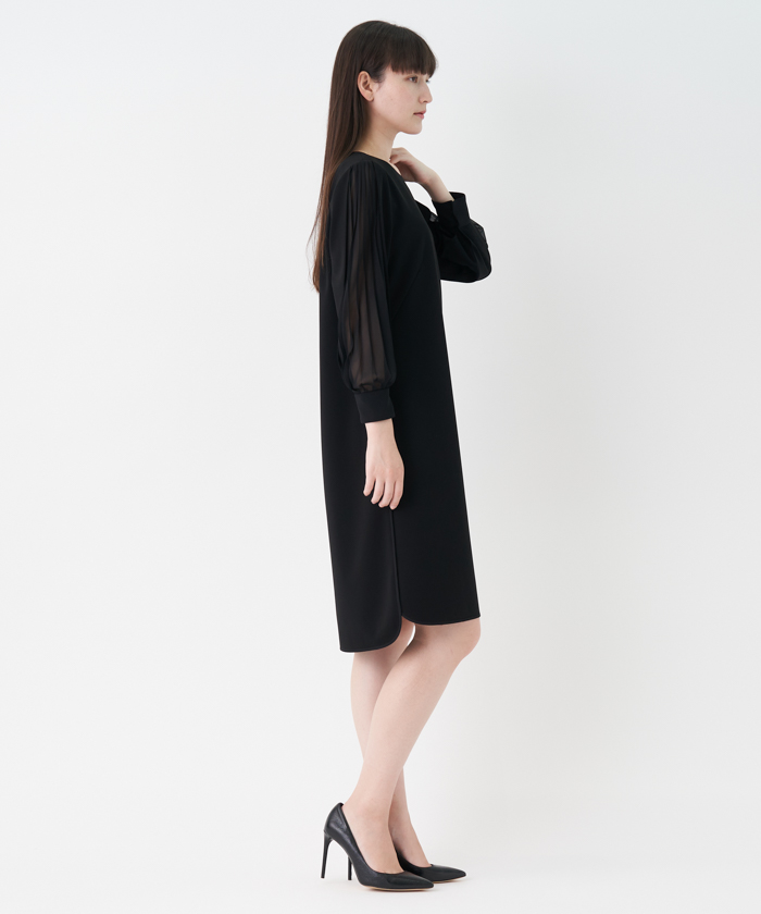 シフォンプリーツスリーブワンピース - | LANVIN COLLECTION 