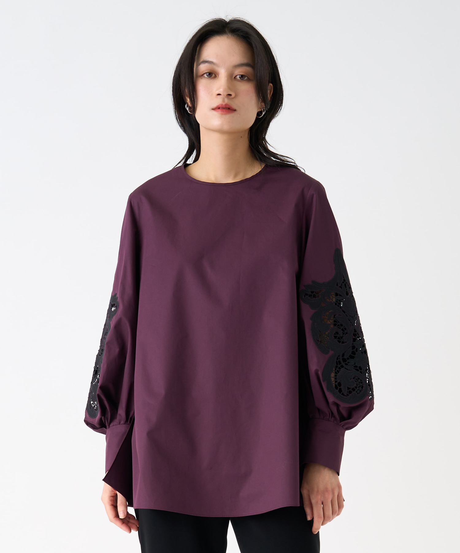 LANVIN ランバンコレクションレッド　トップス　ドレープ LANVIN ランバンコレクションレッドトップスドレープ