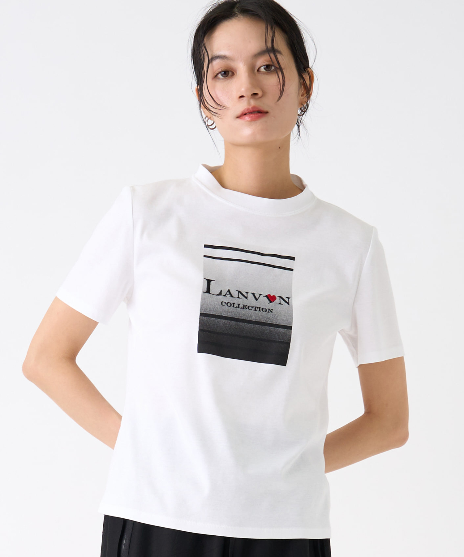 ランバン ロゴ tシャツ レディース