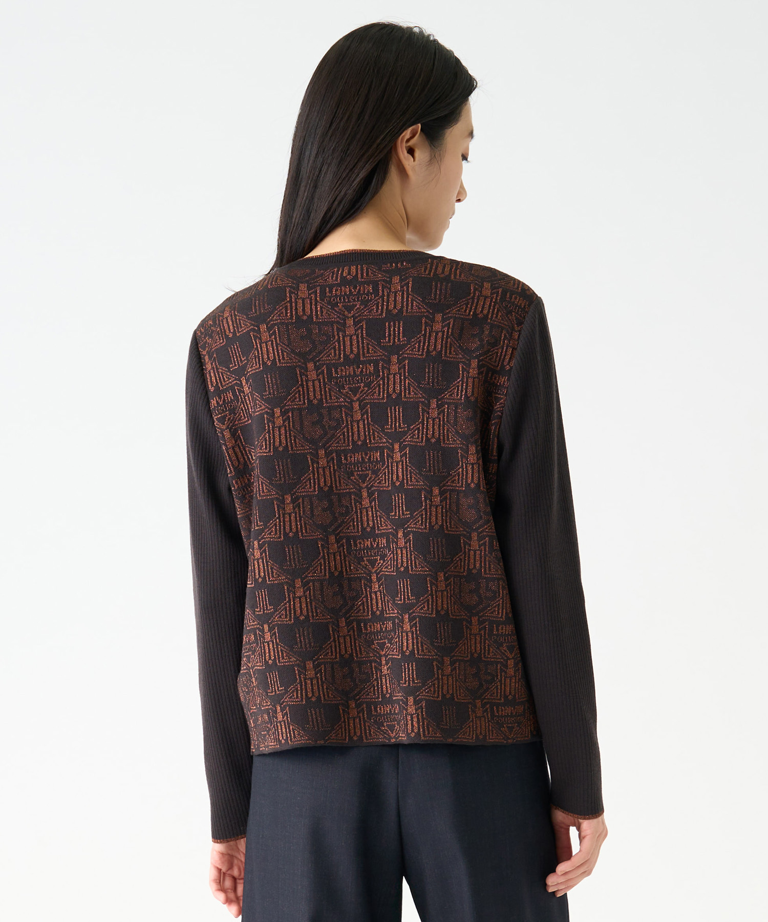 135thロゴジャカードカーディガン - | LANVIN COLLECTION 135thロゴジャカードカーディガン - | LANVIN COLLECTION