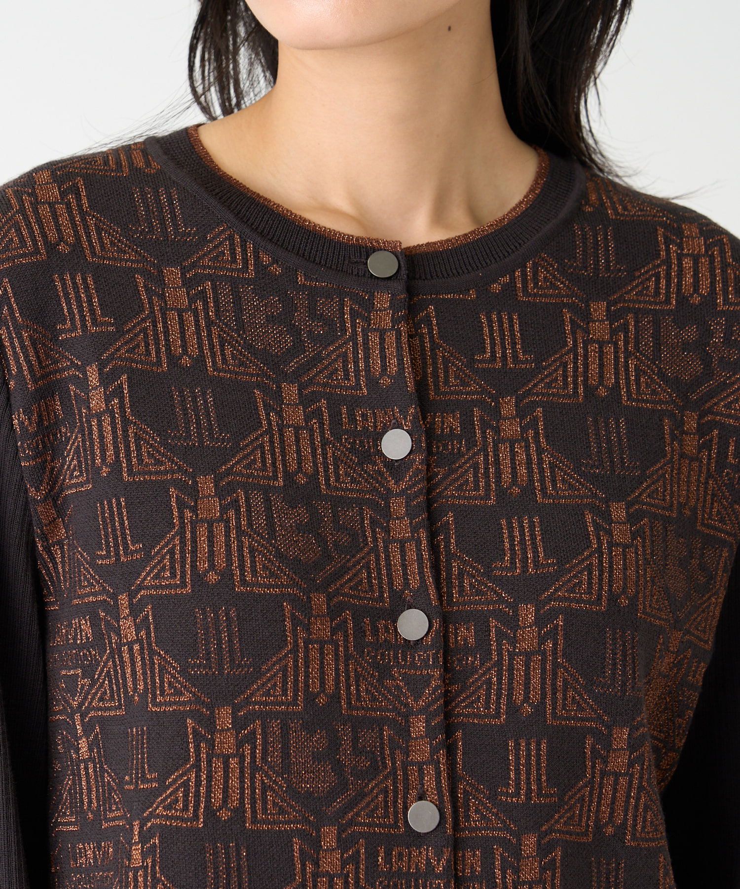 135thロゴジャカードカーディガン - | LANVIN COLLECTION 135thロゴジャカードカーディガン - | LANVIN COLLECTION